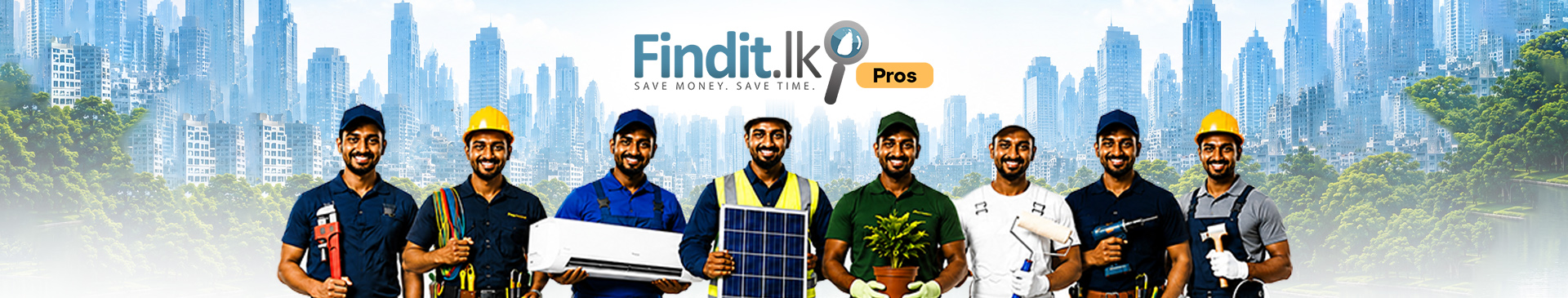 Verified Sri Lankan tradespeople — plumbers, electricians, AC technicians, painters and more